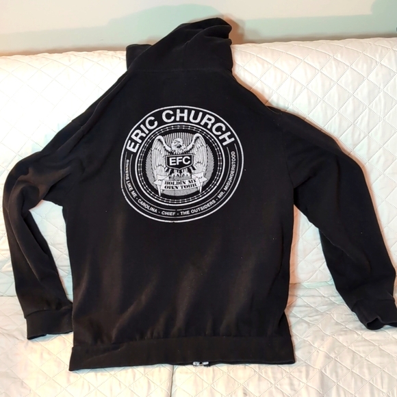 Eric Church EFC Official Product Men's Black Zippered Hoodie,size XL. - Picture 2 of 9